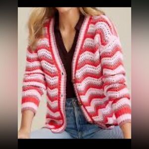 Maurice’s chevron design cardigan sweater. Size medium